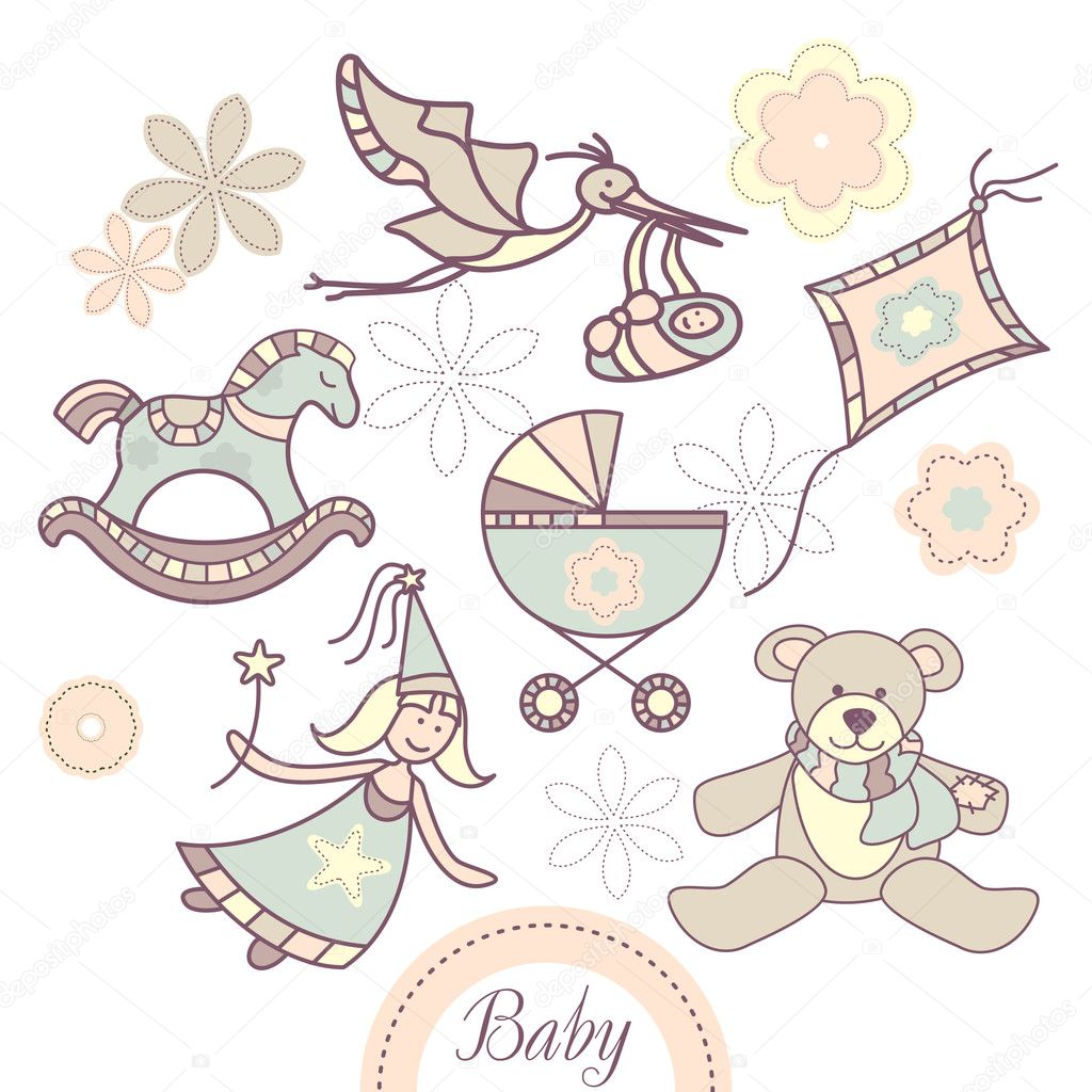 Set of baby products