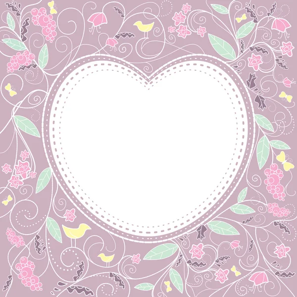 Cute valentine`s day card — Stock Vector