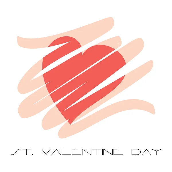 Tarjeta vectorial Día de San Valentín — Vector de stock
