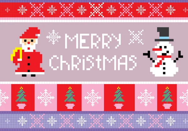 Christmas embroidery seamless background — Stock Vector