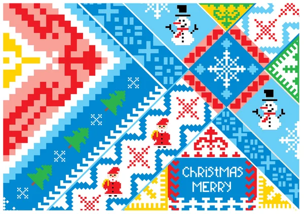 Künstlerische Weihnachtskarte — Stockvektor