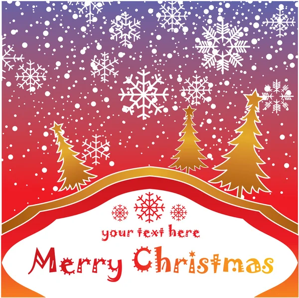 Χριστουγεννιάτικη κάρτα εικονογράφηση — Διανυσματικό Αρχείο