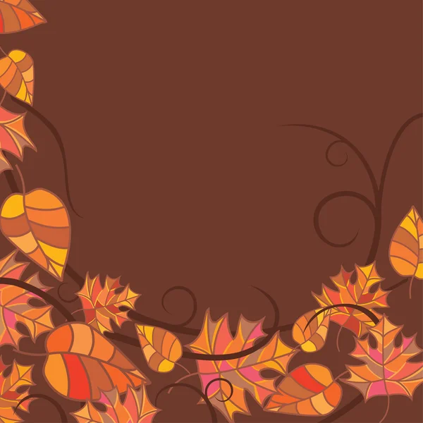 Cadre d'automne abstrait — Image vectorielle