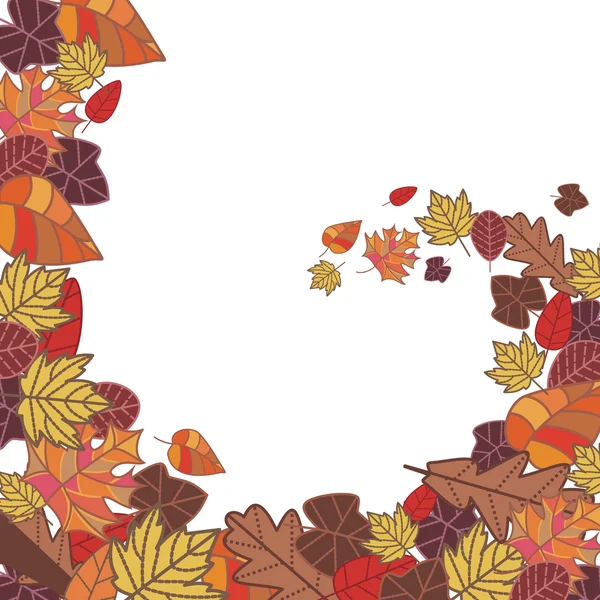Abstract autumn frame — Stock Vector