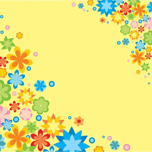 Carte vectorielle avec fleurs — Image vectorielle