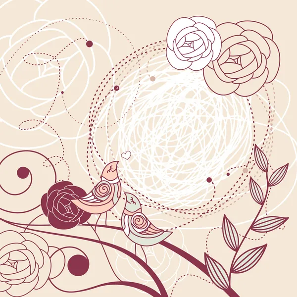 Cadre floral mignon — Image vectorielle
