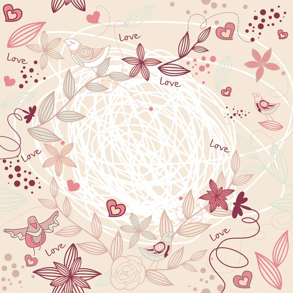 Cadre floral mignon — Image vectorielle