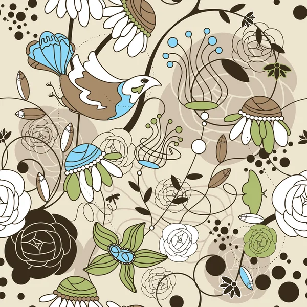Fond floral mignon sans couture — Image vectorielle