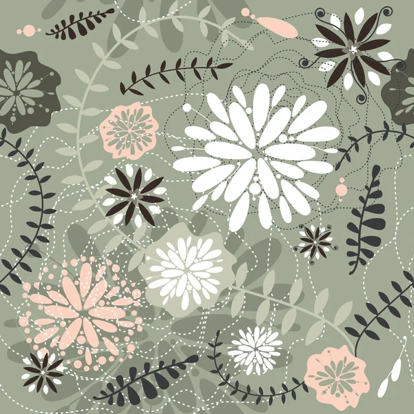 Fondo floral sin costuras — Vector de stock