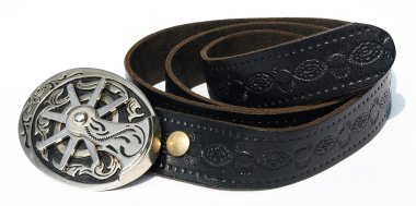 Vintage style cowboy belt with metal spu clipart