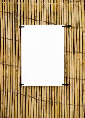 Bamboo cane background with clear space clipart