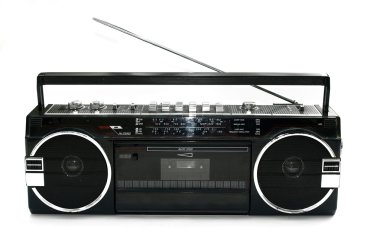 Dirty old 1980s style cassette player ra clipart