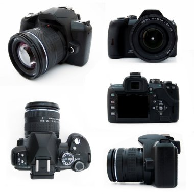 Digital SLR camera from all viewpoints clipart