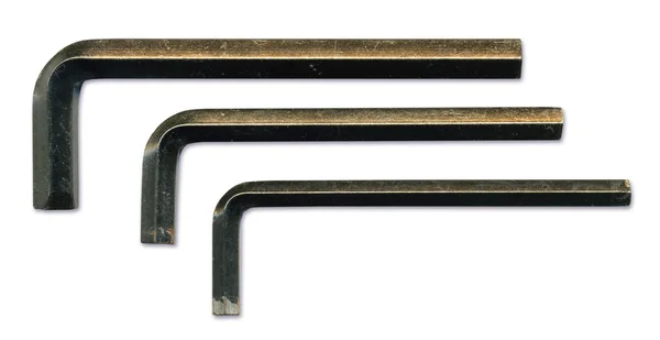 Klucze Allena szczotkowane tekstura metalowe — Zdjęcie stockowe