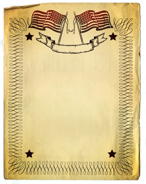 Αμερικανικός πατριώτης σύνορα σχεδιασμό σε παλιά br — Φωτογραφία Αρχείου