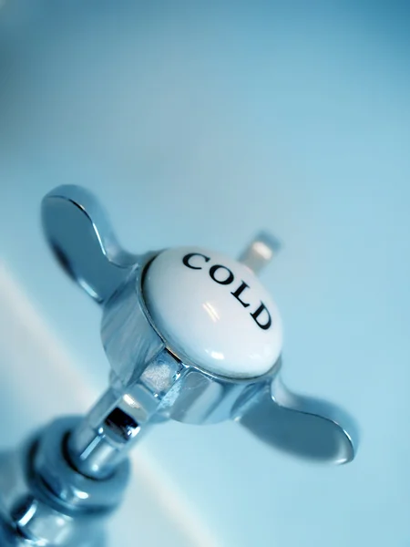 Blue Vintage style cold tap abstract ima — Stock Photo, Image