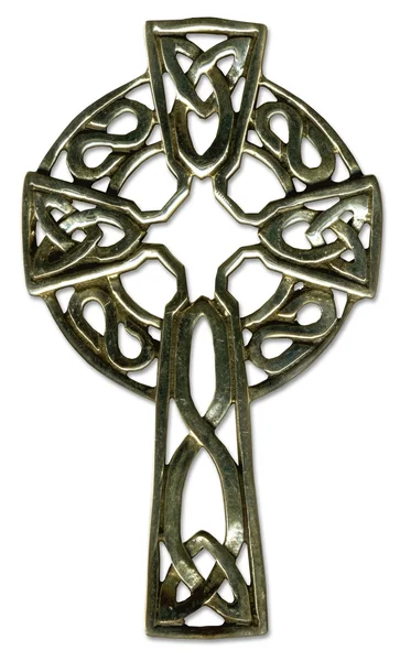 Keltský kříž s ořezovou cestou — Stock fotografie