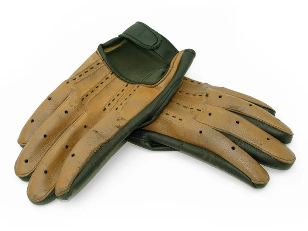 Paar van oude rijden handschoenen — Stockfoto