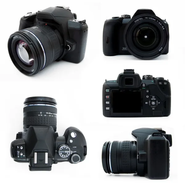 Цифровая SLR камера со всех точек зрения — стоковое фото