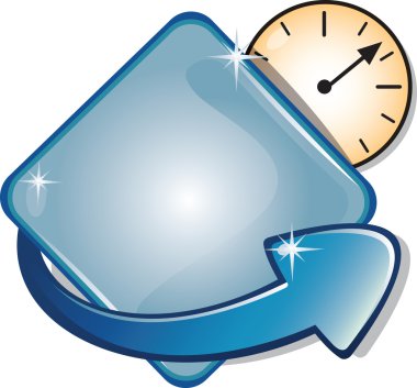 Arrow Sign & Clock Timer clipart