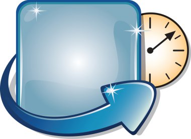 Arrow Banner & Clock Timer clipart