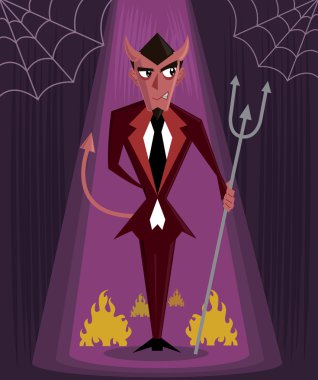 Devil Man halloween character vector ill clipart