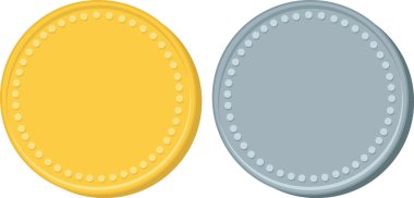 Gold and Silver Coins clipart