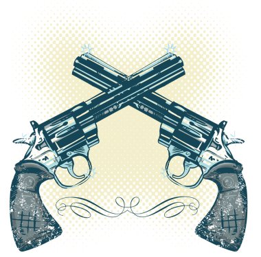 Hand guns vector illustration clipart