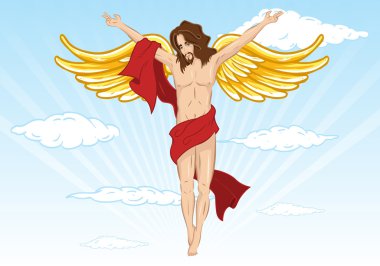 Male angel vector illustration clipart