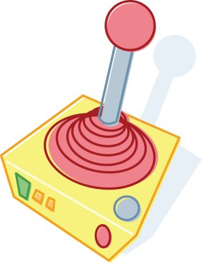Retro style toy joystick illustration clipart