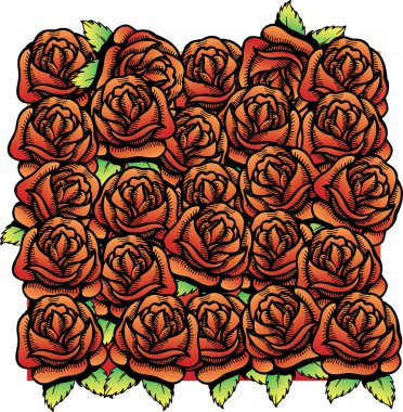Roses vector illustration background pat clipart
