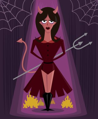 She Devil halloween character vector ill clipart