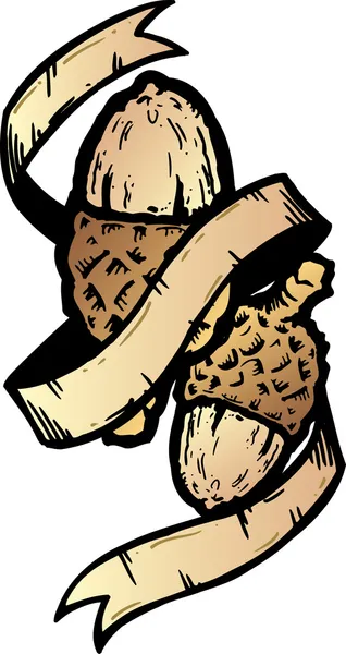Bannière de maïs style tatouage vecteur illustr — Image vectorielle