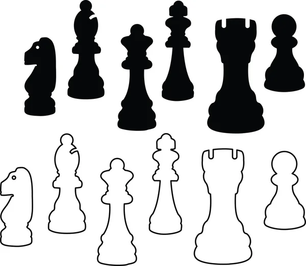 Chessmen symbols — Stock Vector © mannaggia #3902693