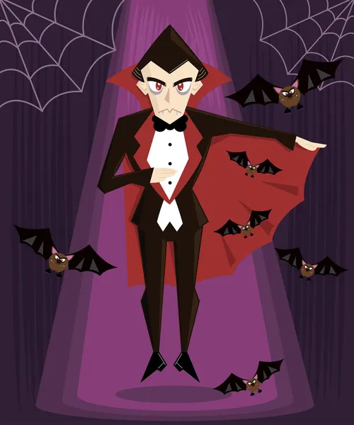 Dracula halloween vecteur de caractères illus — Image vectorielle