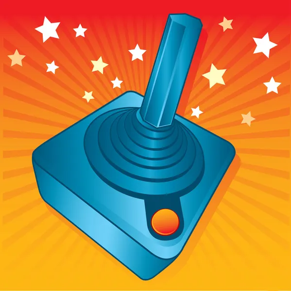 Juegos de estilo retro joystick vector illust — Vector de stock