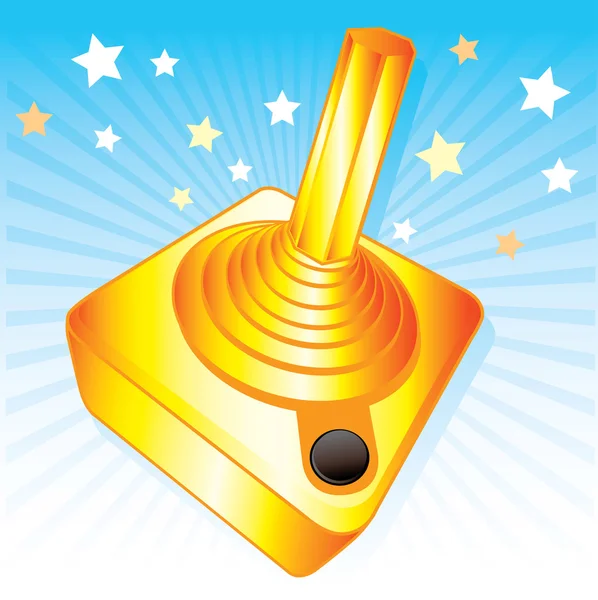 Gouden joystick gamers award vector illu — Stockvector