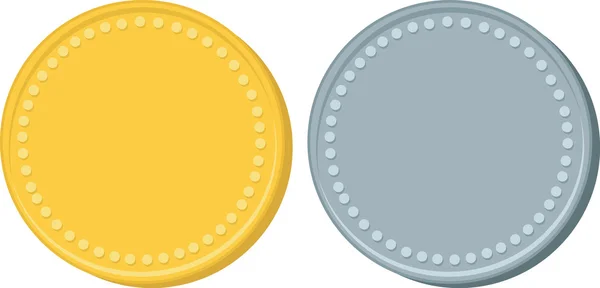 Золоті та срібні монети — стоковий вектор