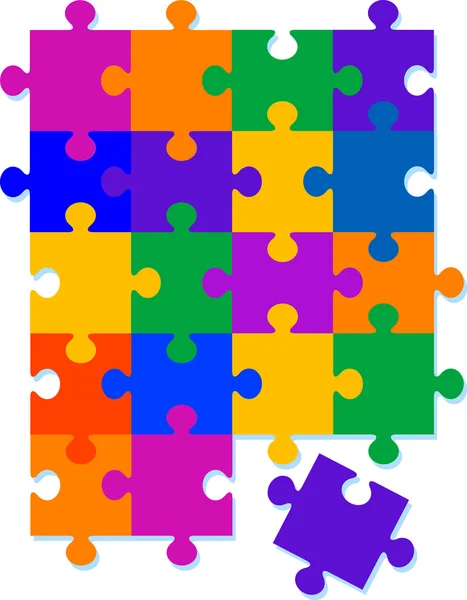 Jigsaw desen arka plan tasarımı — Stok Vektör