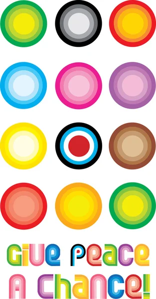 Symbole du Cercle de Paix - Donnez une chance à la paix — Image vectorielle