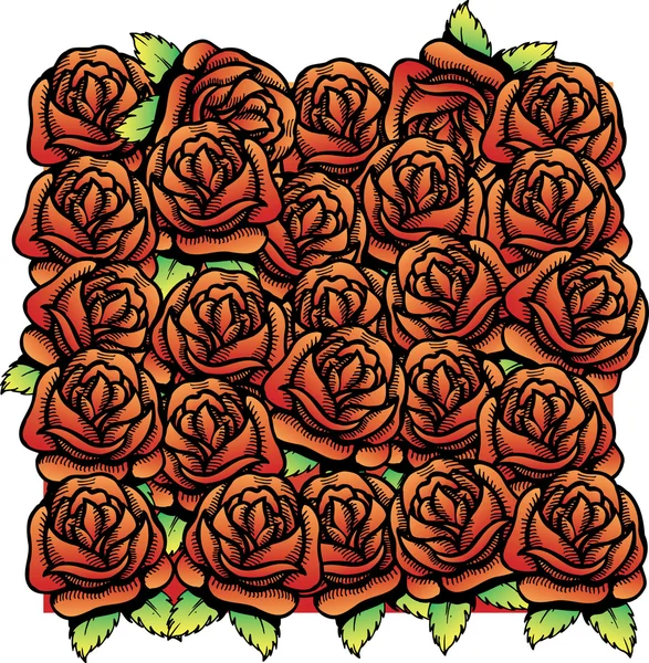 Roses vector illustration background pat — Stock Vector