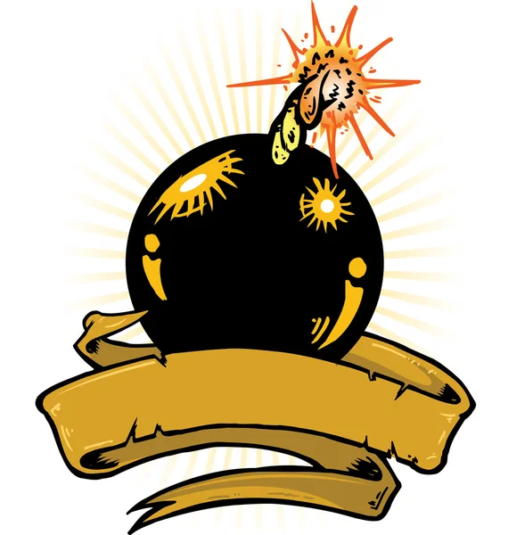 Illustration vectorielle de bannière de bombe à retardement — Image vectorielle