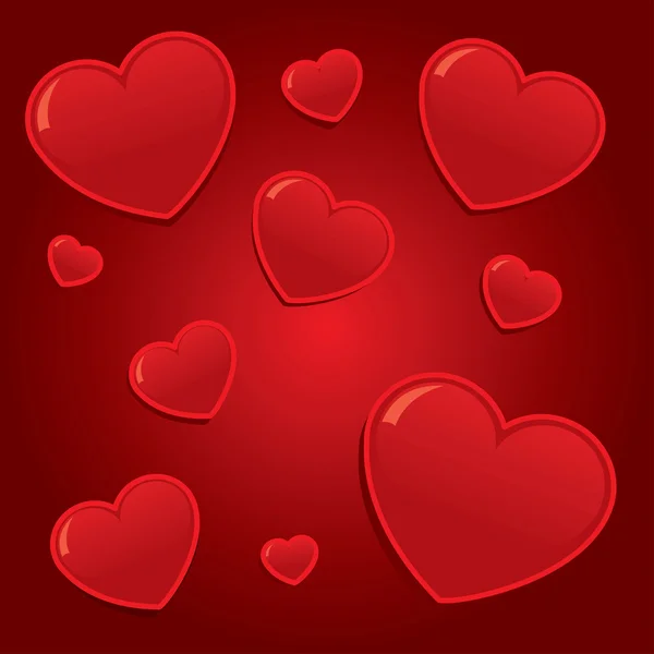 Simple valentines corazones fondo vect — Archivo Imágenes Vectoriales