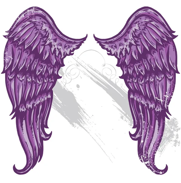 Рука намальована татуювання стиль крила перетворені — стоковий вектор