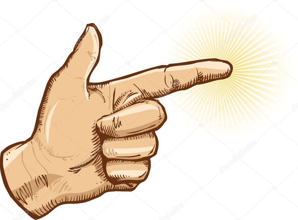 Human hand pointing vector illustration