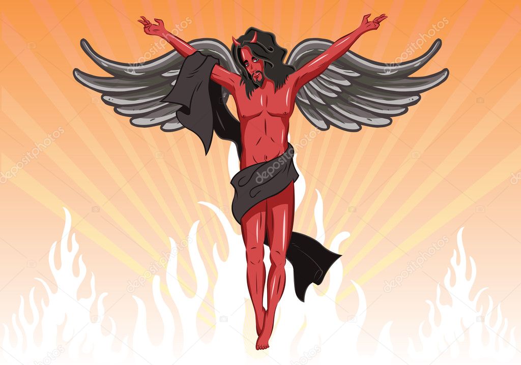 Male devil vector illustration
