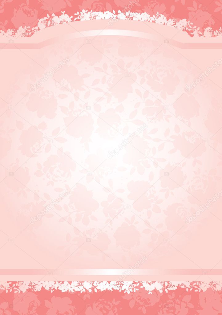 Valentines roses background pattern with