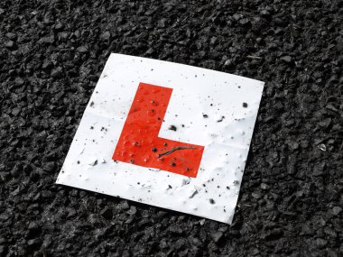 Learner drivers plate clipart