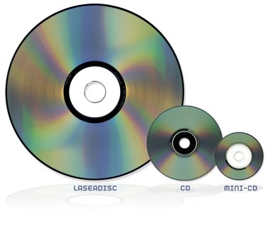 Selection of optical disc formats clipart