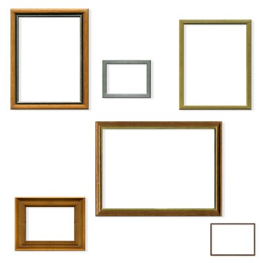 Vintage picture frame selection clipart